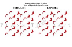 bundle 5 christmas skinny tumbler sublimation wrap with high resolution 300 DPI and transparant background perfect for 20oz and 30oz skinny tumbler