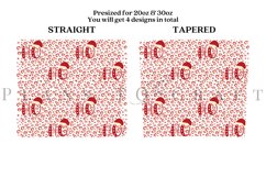 bundle 5 christmas skinny tumbler sublimation wrap with high resolution 300 DPI and transparant background perfect for 20oz and 30oz skinny tumbler