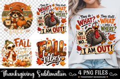 Thanksgiving Sublimation, Fall Pumpkin PNG, Autumn PNG Product Image 1