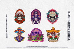 Mexican Festival Skulls and Día de los Muertos Illustration Product Image 4