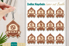 12 Design Zodiac Keychain Laser Cut | Zodiac SIgn Laser Cut Product Image 1