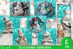 3d gothic christmas ugly snowman plaster 20oz tumbler Bundle Product Image 1