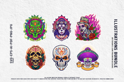 Sugar Skull Festival Illustrations With Mexican Heritages Product Image 4