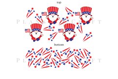 bundle 6 4th of july  40oz quencher tumbler sublimation full wrap high resolution transparant background