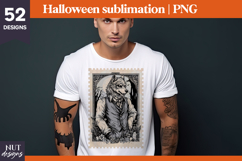 Post Stamp Halloween Bundle, Vintage Halloween sublimation Product Image 6