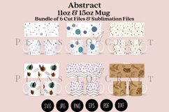 bundle 6 abstract coffee mug glass wrap svg 11oz 15oz mug svg presized for 11oz 15oz glass ready to cut and sublimation files