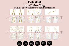 bundle 6 celestial coffee glass wrap svg glass mug svg presized for 11oz and 15oz glass ready to cut and sublimation files
