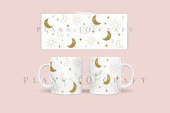 bundle 6 celestial coffee glass wrap svg glass mug svg presized for 11oz and 15oz glass ready to cut and sublimation files