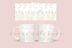 bundle 6 celestial moon crystal coffee glass wrap svg glass mug svg presized for 11oz and 15oz glass ready to cut and sublimation files