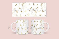 bundle 6 celestial moon crystal coffee glass wrap svg glass mug svg presized for 11oz and 15oz glass ready to cut and sublimation files