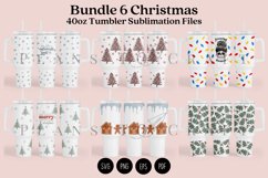 Bundle 6 Christmas 40oz Tumbler Sublimation Wrap SVG Product Image 1