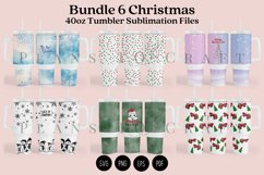 Bundle 6 Christmas 40oz Tumbler Sublimation Wrap SVG Product Image 1