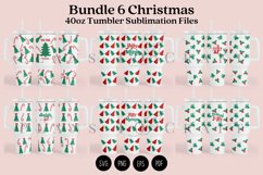 Bundle 6 Christmas 40oz Tumbler Sublimation Wrap SVG Product Image 1
