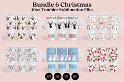 Bundle 6 Christmas 40oz Tumbler Sublimation Wrap SVG Product Image 1