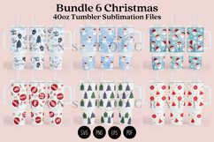 Bundle 6 Christmas 40oz Tumbler Sublimation Wrap SVG Product Image 1