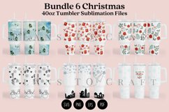 Bundle 6 Christmas 40oz Tumbler Sublimation Wrap SVG Product Image 1