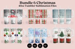 Bundle 6 Christmas 40oz Tumbler Sublimation Wrap SVG Product Image 1