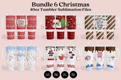 Bundle 6 Christmas 40oz Tumbler Sublimation Wrap SVG Product Image 1