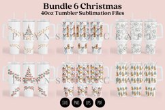 Bundle 6 Christmas 40oz Tumbler Sublimation Wrap SVG Product Image 1