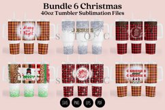 Bundle 6 Christmas 40oz Tumbler Sublimation Wrap SVG Product Image 1