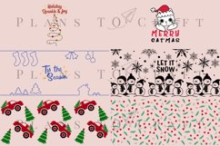 bundle 6 christmas libbey beer glass can wrap svg presized template for 16oz and 20oz glass