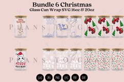 bundle 6 christmas libbey beer glass can wrap svg presized template for 16oz and 20oz glass
