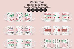 Bundle 6 Christmas Mug Sublimation Wrap SVG 11oz - 15oz Product Image 1
