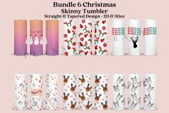 Bundle 6 Christmas Skinny Tumbler Sublimation Wrap SVG Product Image 1
