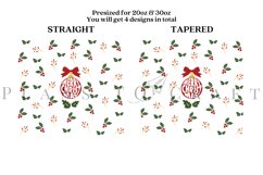 bundle 6 christmas skinny tumbler sublimation wrap with high resolution 300 DPI and transparant background perfect for 20oz and 30oz skinny tumbler