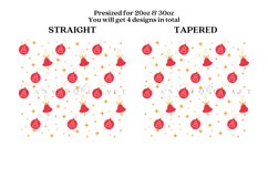 bundle 6 christmas skinny tumbler sublimation wrap with high resolution 300 DPI and transparant background perfect for 20oz and 30oz skinny tumbler