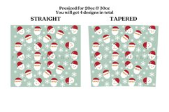 bundle 6 christmas skinny tumbler sublimation wrap with high resolution 300 DPI and transparant background perfect for 20oz and 30oz skinny tumbler