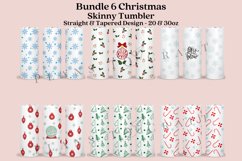 bundle 6 christmas skinny tumbler sublimation wrap with high resolution 300 DPI and transparant background perfect for 20oz and 30oz skinny tumbler