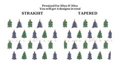 bundle 6 christmas skinny tumbler sublimation wrap with high resolution 300 DPI and transparant background perfect for 20oz and 30oz skinny tumbler