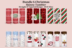 Bundle 6 Christmas Skinny Tumbler Sublimation Wrap SVG Product Image 1