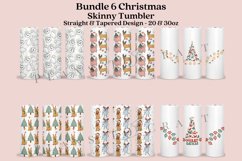 Bundle 6 Christmas Skinny Tumbler Sublimation Wrap SVG Product Image 1