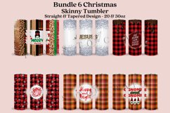 Bundle 6 Christmas Skinny Tumbler Sublimation Wrap SVG Product Image 1