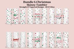 Bundle 6 Christmas Skinny Tumbler Sublimation Wrap SVG Product Image 1