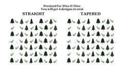 bundle 6 christmas winter skinny tumbler sublimation wrap with high resolution 300 DPI and transparant background perfect for 20oz 30oz skinny tumbler