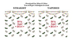 bundle 6 christmas winter skinny tumbler sublimation wrap with high resolution 300 DPI and transparant background perfect for 20oz 30oz skinny tumbler