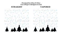 bundle 6 christmas winter skinny tumbler sublimation wrap with high resolution 300 DPI and transparant background perfect for 20oz 30oz skinny tumbler