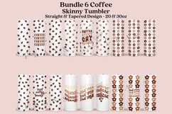 bundle 6 coffee skinny tumbler sublimation design for 20oz and 30oz skinny tumbler sublimation wrap