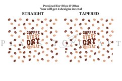 bundle 6 coffee skinny tumbler sublimation design for 20oz and 30oz skinny tumbler sublimation wrap