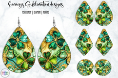 St. Patrick’s Day Earrings Sublimation Bundle, Lucky Clover Product Image 7