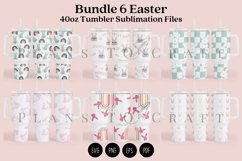 Bundle 6 Easter 40oz Tumbler Sublimation Wrap SVG Product Image 1