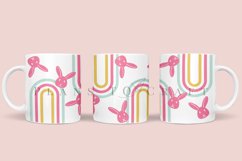 bundle 6 easter bunny coffee mug sublimation wrap glass mug wrap svg presized for 11oz and 15oz glass ready to cut and sublimation files