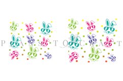 bundle 6 easter bunny easter eggs skinny tumbler sublimation design for 20oz and 30oz skinny tumbler sublimation wrap