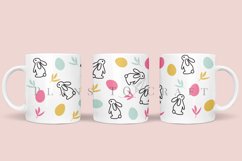 bundle 6 easter spring bunny floral coffee mug sublimation wrap glass mug wrap svg presized for 11oz and 15oz glass ready to cut and sublimation files
