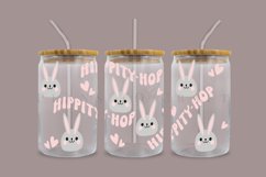 bundle 6 easter spring bunny libbey beer can glass full wrap svg presized template for 16oz and 20oz glass for Cricut Silhouette and sublimation