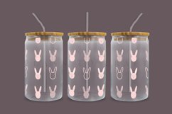 bundle 6 easter spring bunny libbey beer can glass full wrap svg presized template for 16oz and 20oz glass for Cricut Silhouette and sublimation
