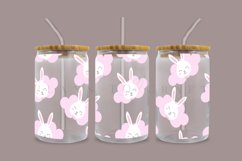 bundle 6 easter spring bunny libbey beer can glass full wrap svg presized template for 16oz and 20oz glass for Cricut Silhouette and sublimation